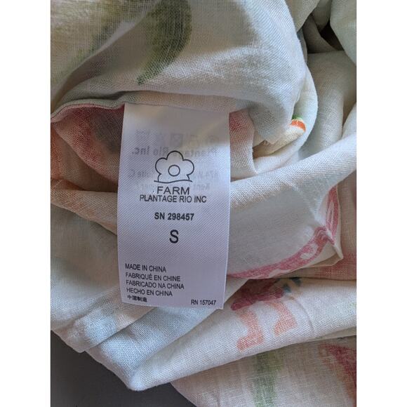 NWT Farm Rio Copacabana Linen Blend Cutout Midi Dress size S #1F460 - Picture 11 of 13